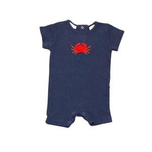 🆕 Purebaby Organic Navy Crab Romper